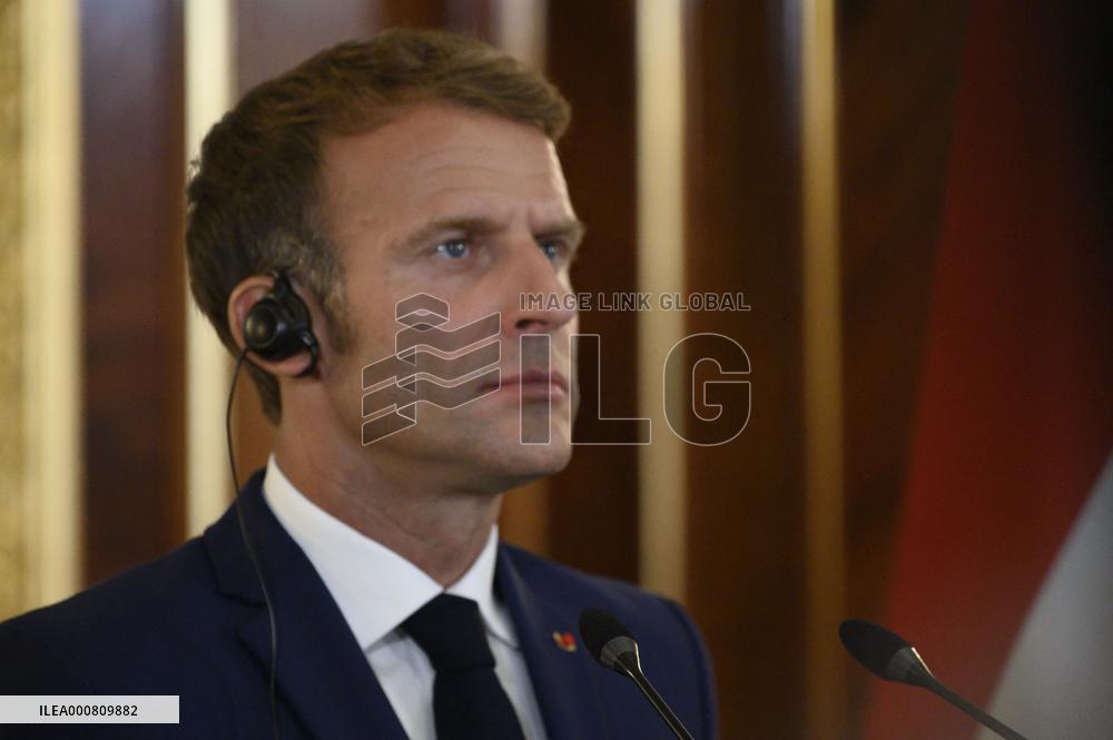 Macron And Barzani Joint Press Conference - Erbil