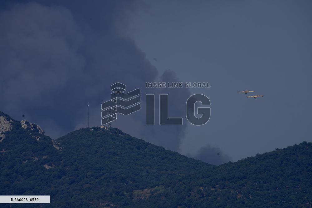 Wildfire Rages Near Saint-Tropez - South Of France