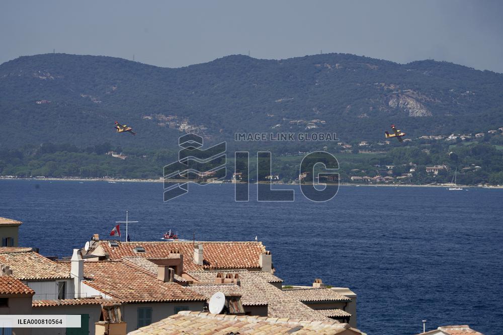 Wildfire Rages Near Saint-Tropez - South Of France