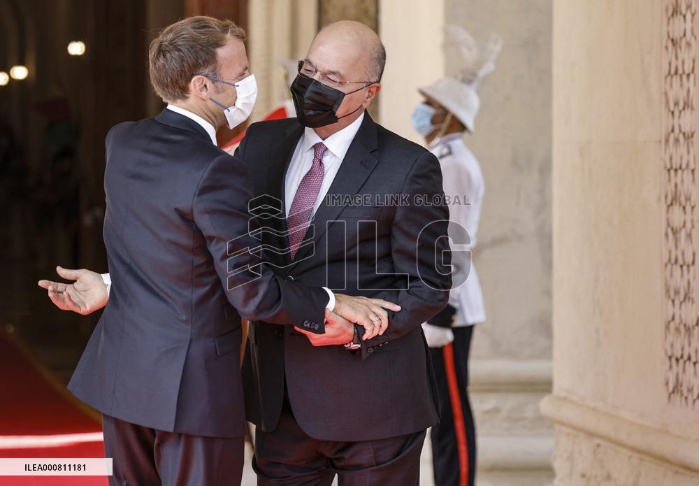 French President Emmanuel Macron in Baghdad - Iraq
