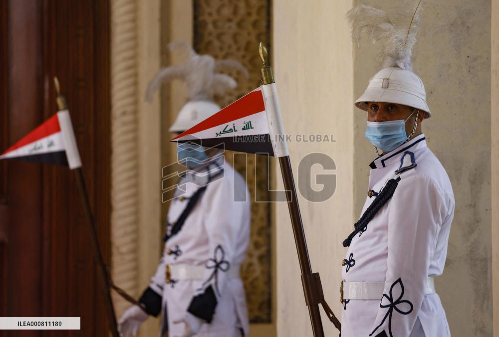 French President Emmanuel Macron in Baghdad - Iraq