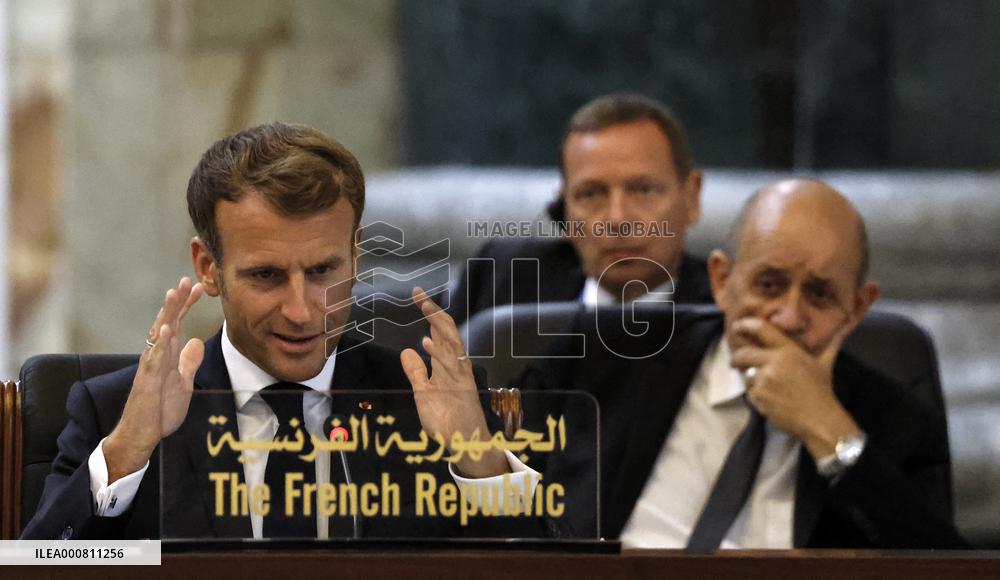 French President Emmanuel Macron in Baghdad - Iraq