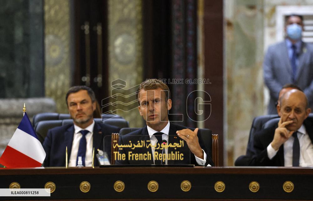 French President Emmanuel Macron in Baghdad - Iraq