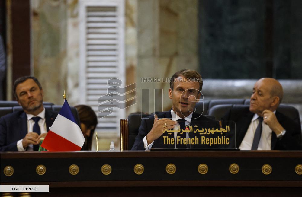 French President Emmanuel Macron in Baghdad - Iraq