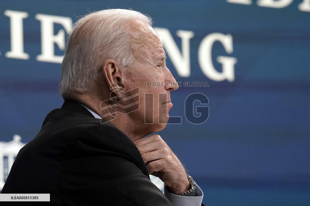 Joe Biden virtual meeting on Hurricane Ida - Washington