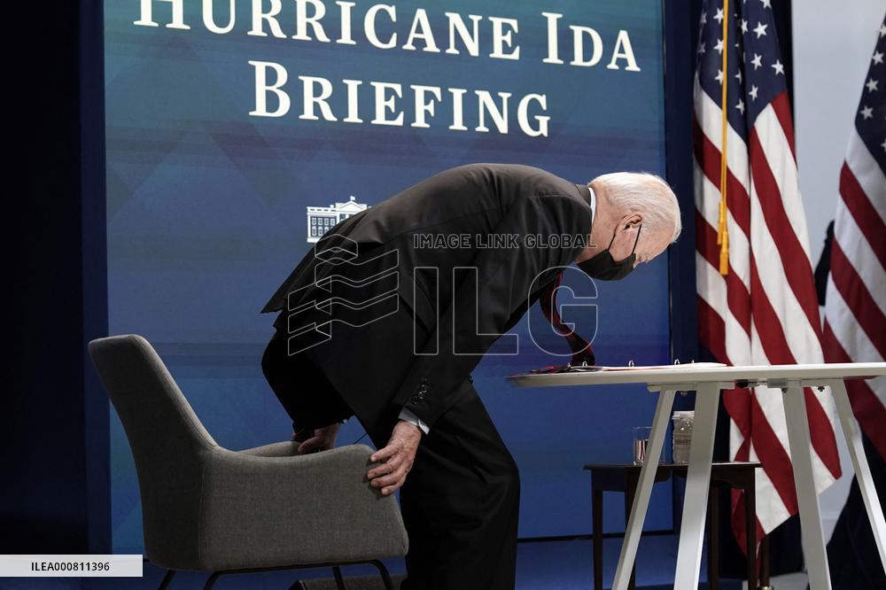 Joe Biden virtual meeting on Hurricane Ida - Washington