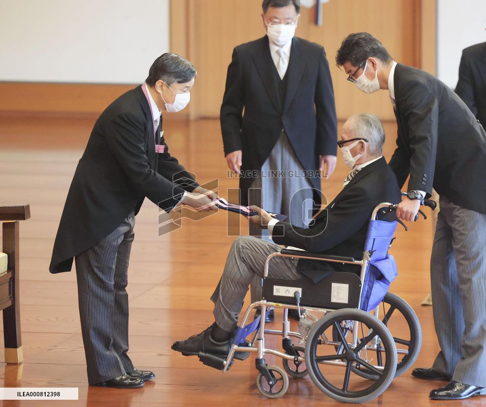 Imperial Palace ceremony for Order of Culture recipients