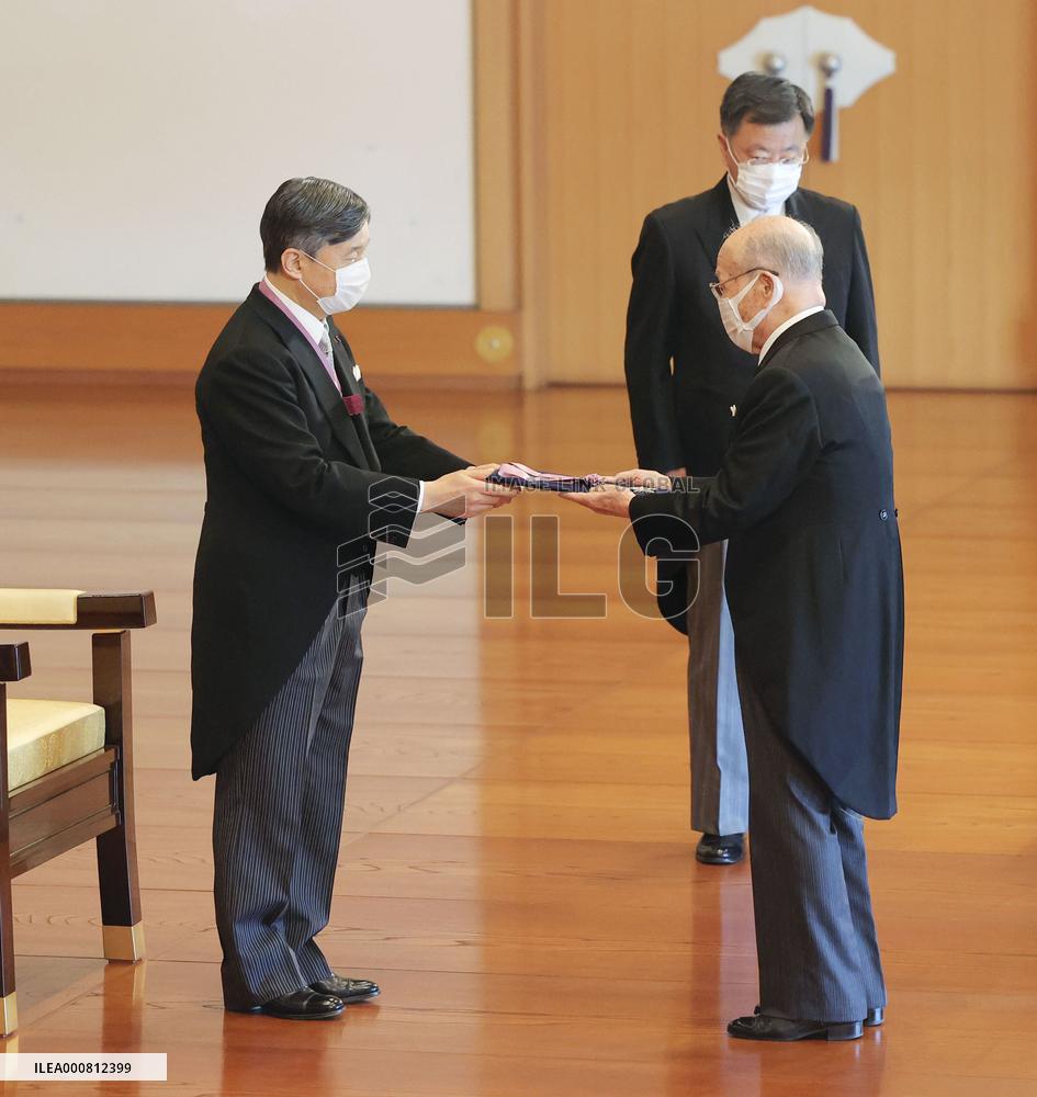 Imperial Palace ceremony for Order of Culture recipients