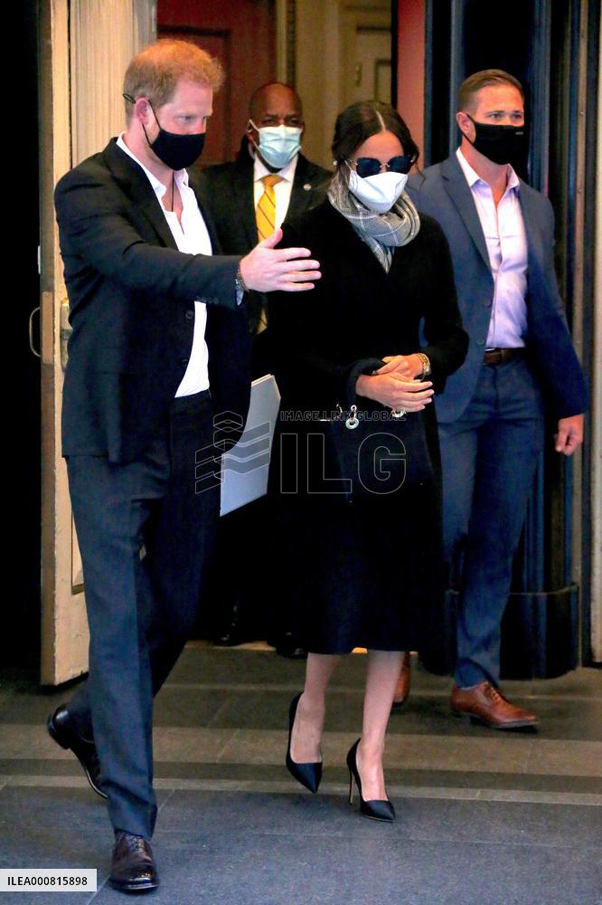 Prince Harry and Meghan Duchess of Sussex In New York