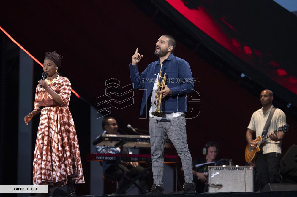 Global Citizen Live Paris - Angelique Kidjo and Ibrahim Maalouf