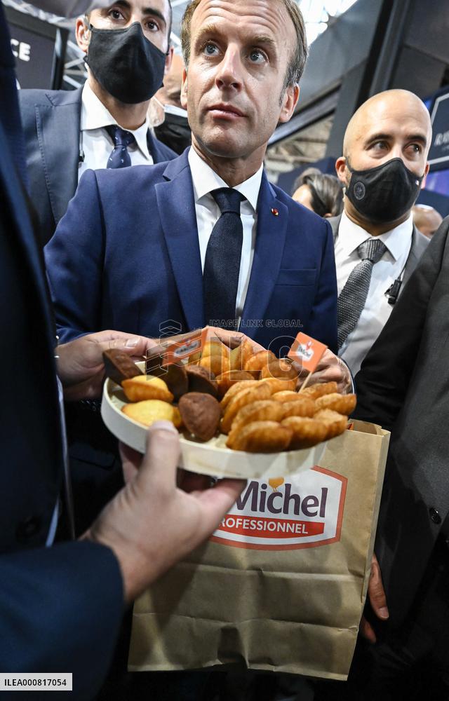 President Macron Visits SIRHA Fair - Lyon