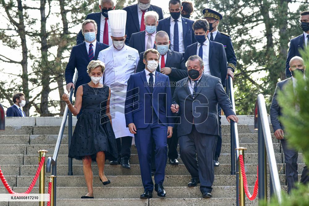 President Macron Visits SIRHA Fair - Lyon