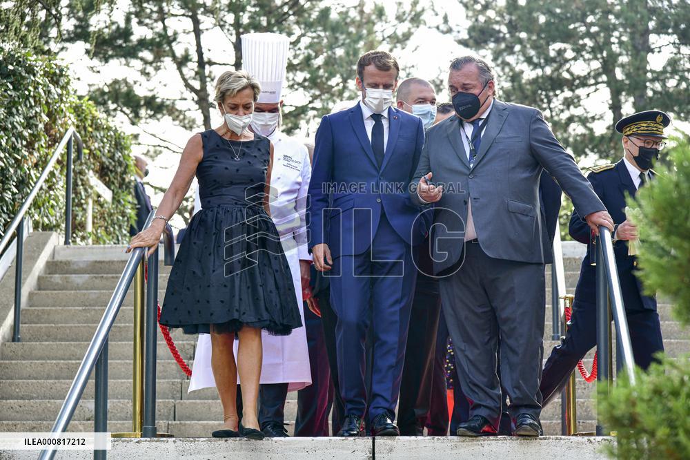 President Macron Visits SIRHA Fair - Lyon