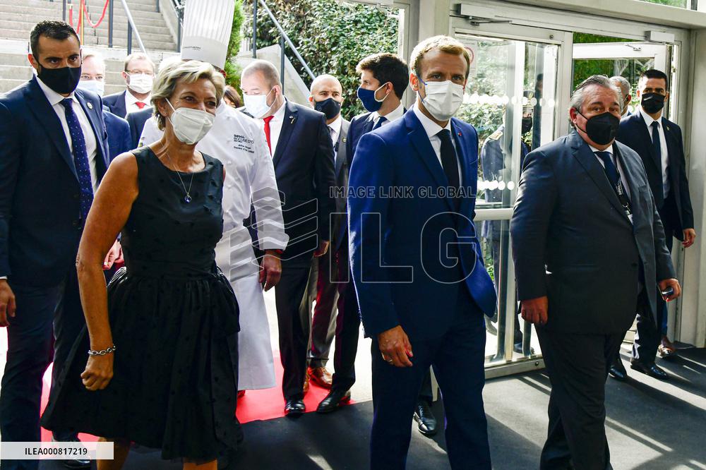 President Macron Visits SIRHA Fair - Lyon