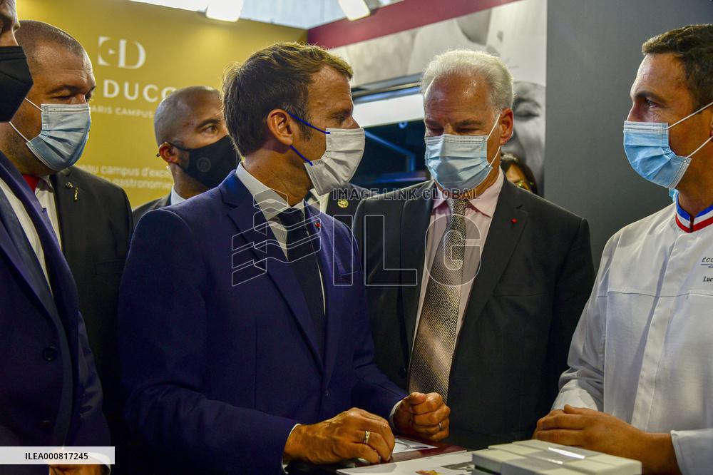 President Macron Visits SIRHA Fair - Lyon