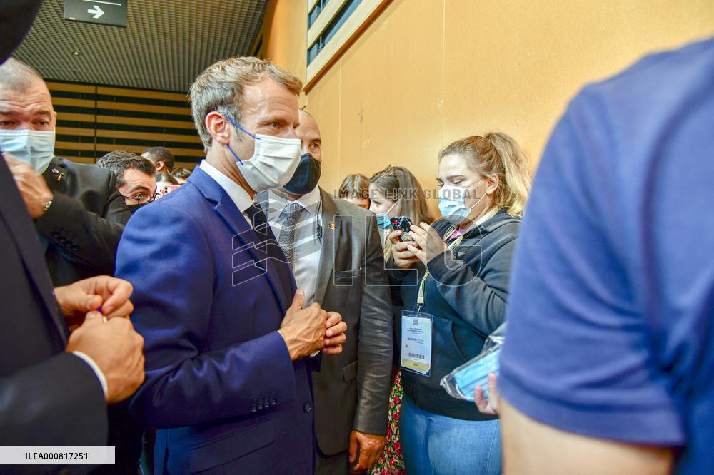 President Macron Visits SIRHA Fair - Lyon