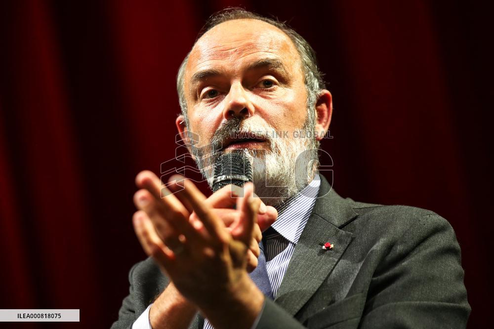 Edouard Philippe Takes Part In A Discussion Event - Liege