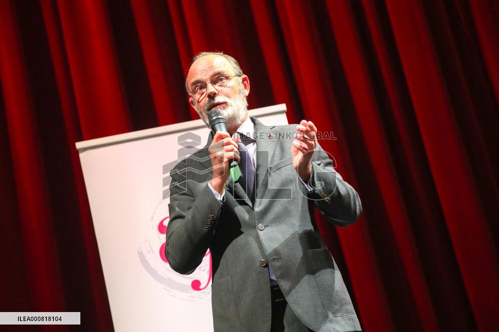 Edouard Philippe Takes Part In A Discussion Event - Liege