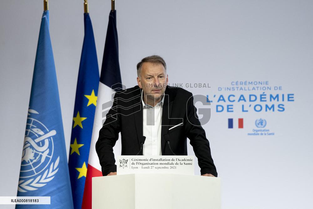President Macron At The Opening Of The WHO Academy - Lyon