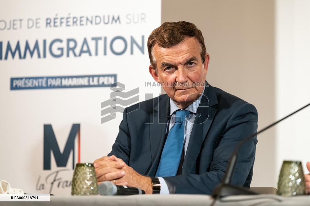 Marine Le Pen Immigration Referendum - Paris