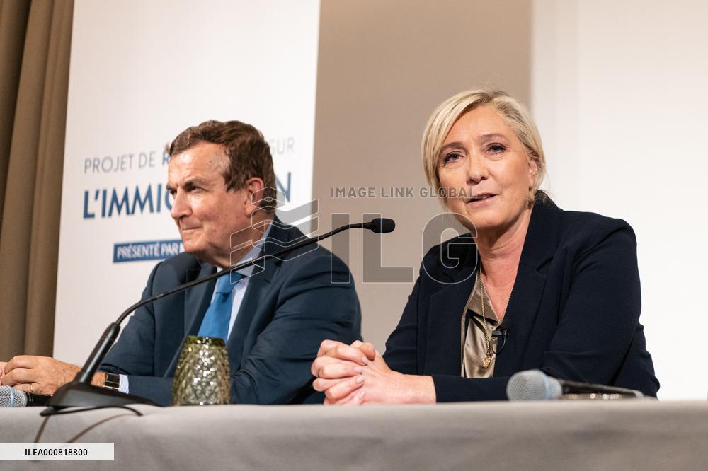 Marine Le Pen Immigration Referendum - Paris