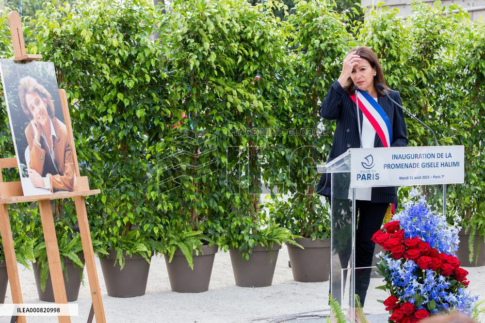 Inauguration Of The Promenade Gisele Halimi - Paris