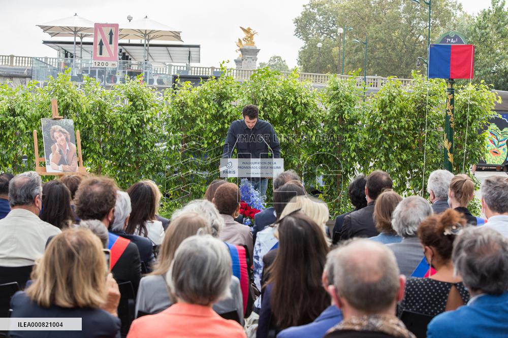 Inauguration Of The Promenade Gisele Halimi - Paris