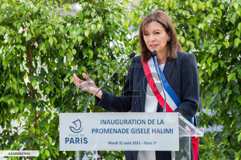 Inauguration Of The Promenade Gisele Halimi - Paris