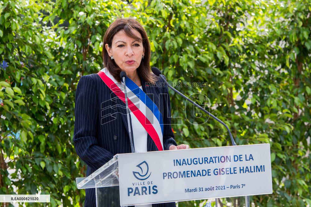 Inauguration Of The Promenade Gisele Halimi - Paris