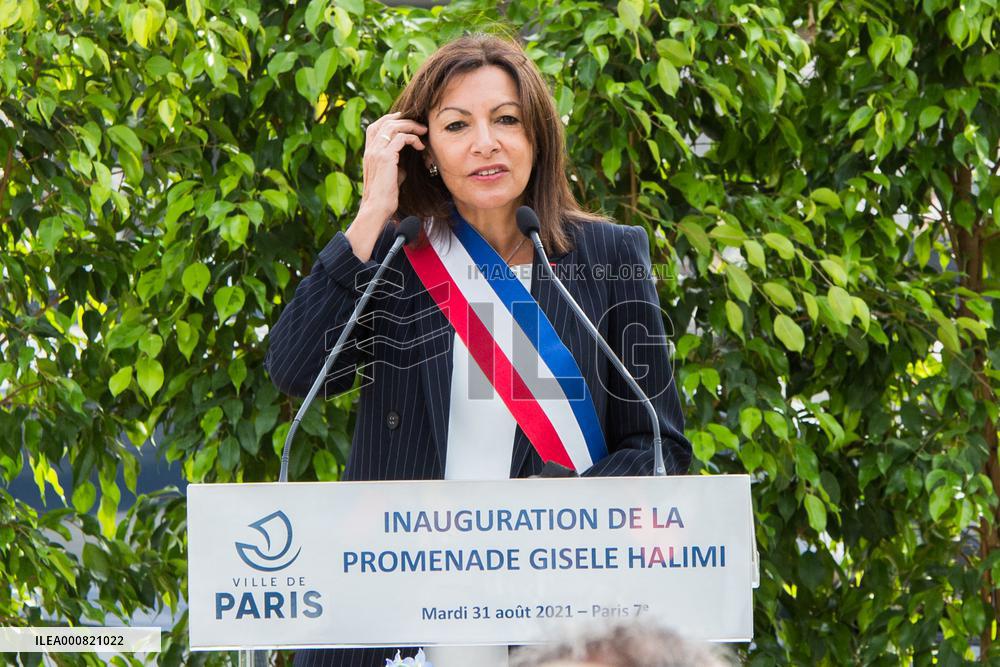 Inauguration Of The Promenade Gisele Halimi - Paris