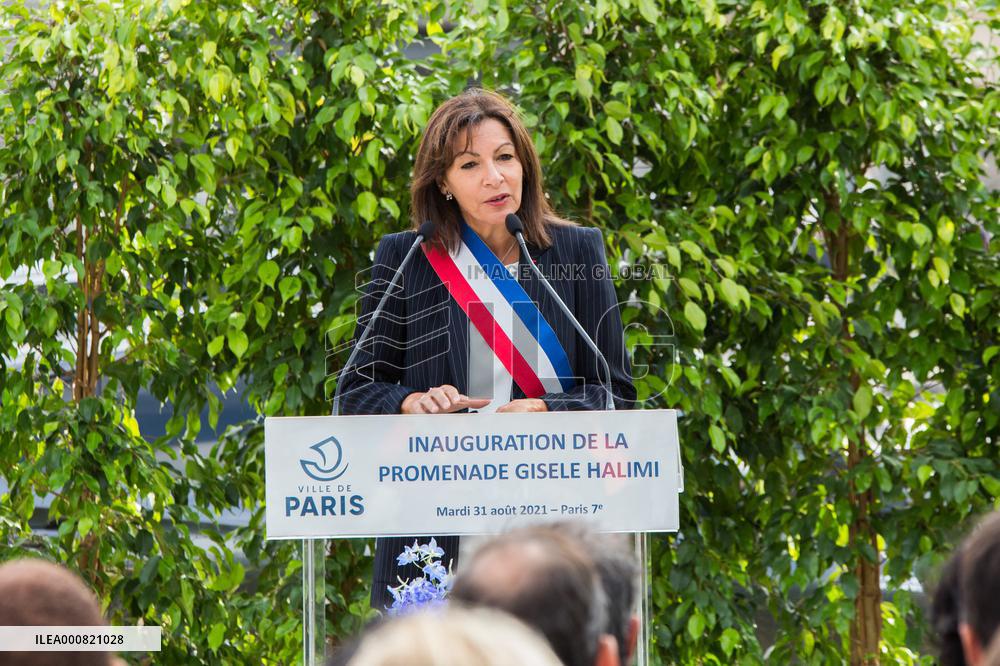 Inauguration Of The Promenade Gisele Halimi - Paris
