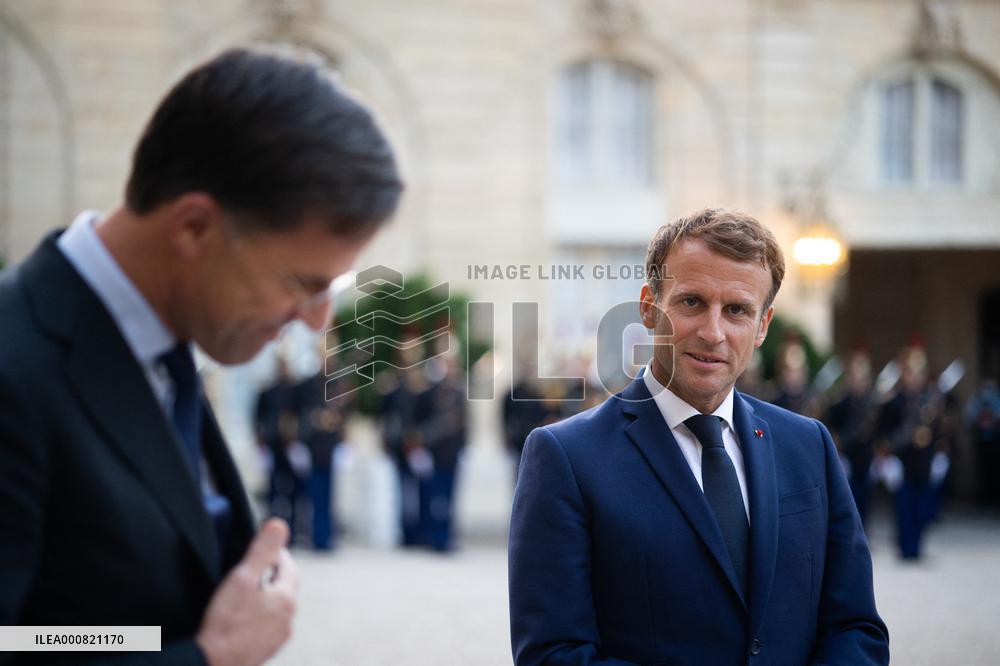 Emmanuel Macron meets with Mark Rutte - Paris