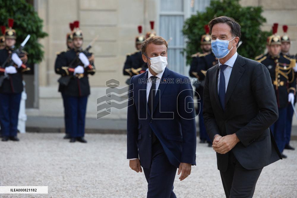 Emmanuel Macron meets with Mark Rutte - Paris