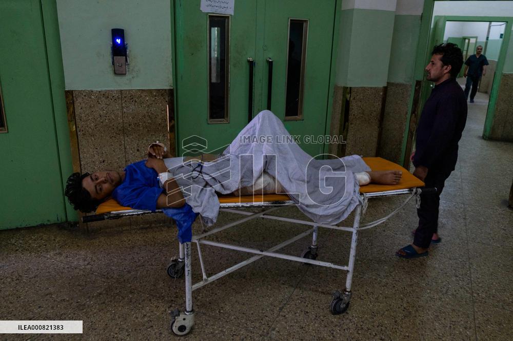 Injured people at Kabul hospital