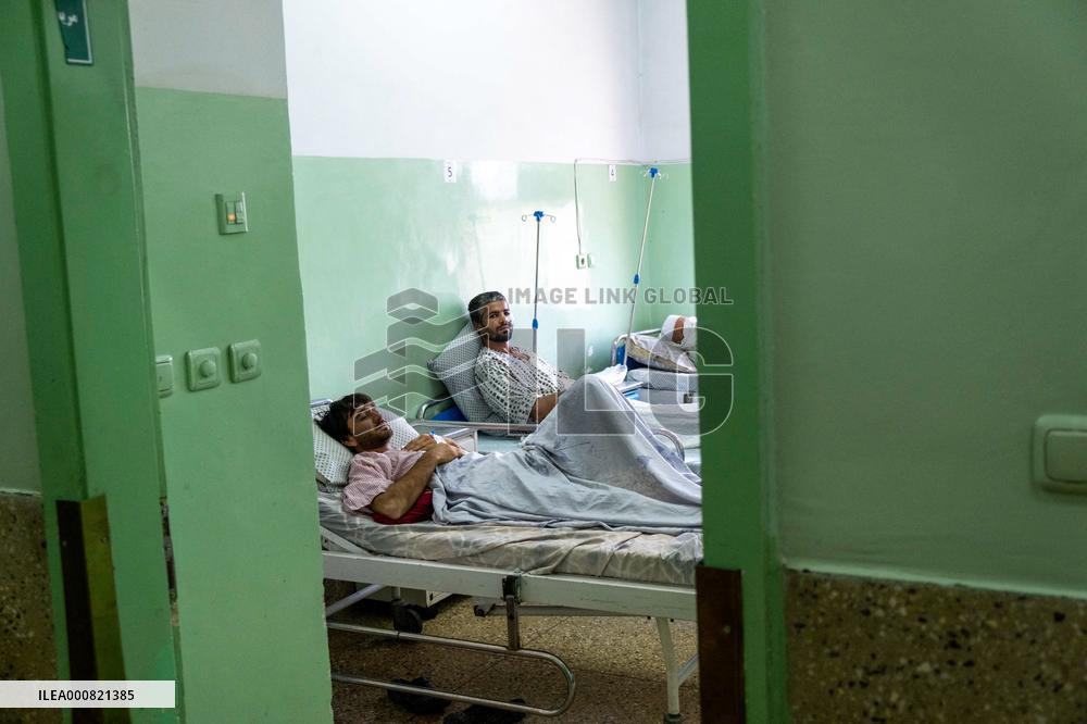 Injured people at Kabul hospital