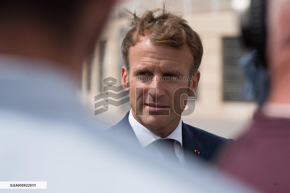 President Macron Visits The Calanques National Park - Marseille