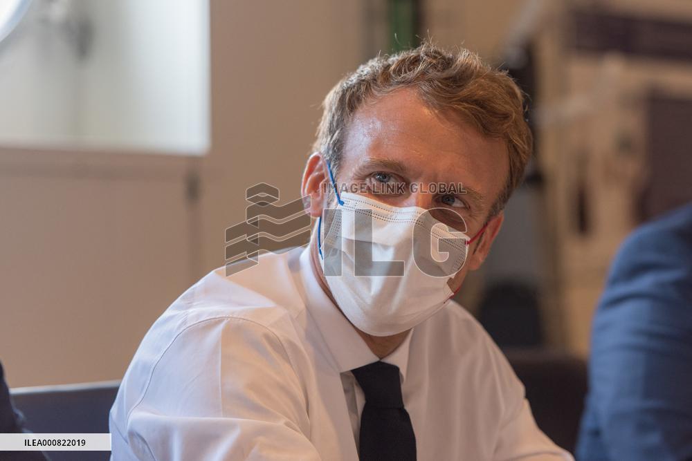 President Macron Visits The Calanques National Park - Marseille