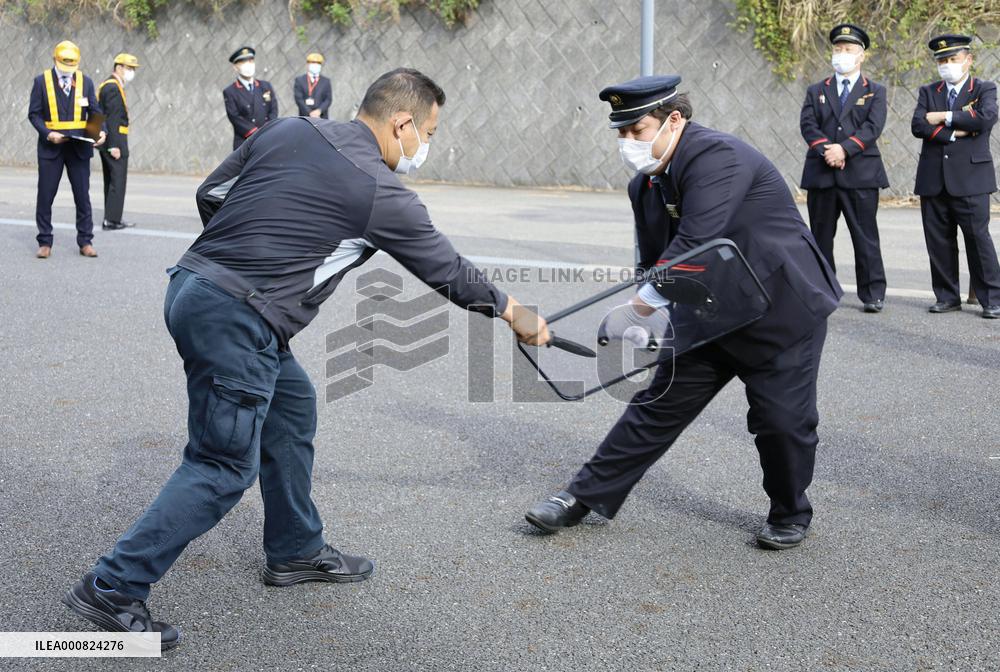 Drill against train attacks