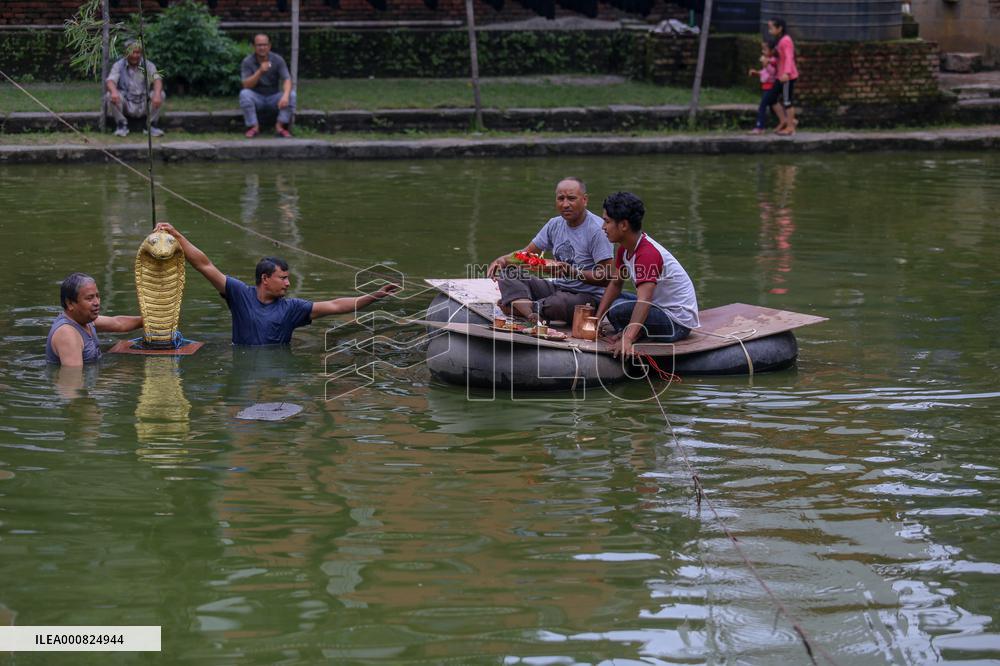 Naag Panchami festival or Snake worship festival being observed