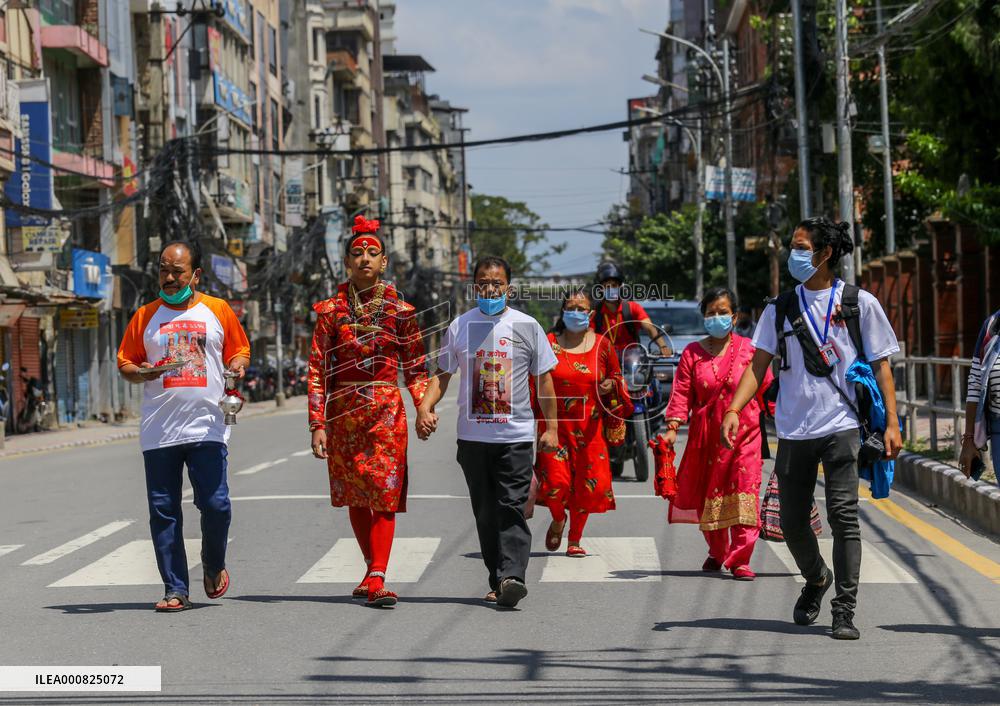 Indra Jatra Festvial amid pandemic restriction in Kathmandu