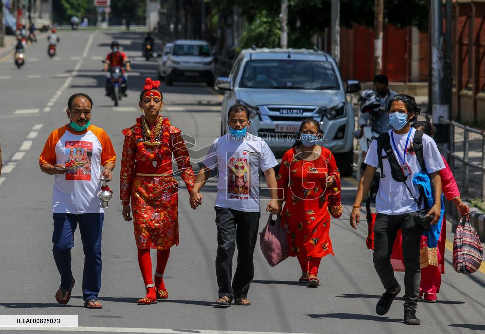 Indra Jatra Festvial amid pandemic restriction in Kathmandu