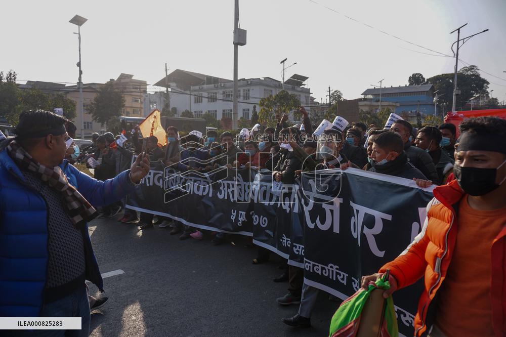 Protest Against Nepal's Prime Minister