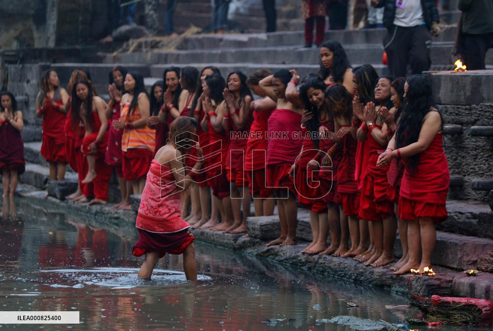 A month long Shree Swasthani festival in Kathmandu, Nepal