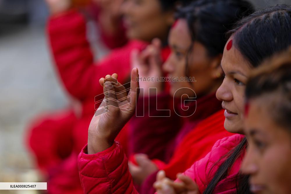 A month long Shree Swasthani festival in Kathmandu, Nepal