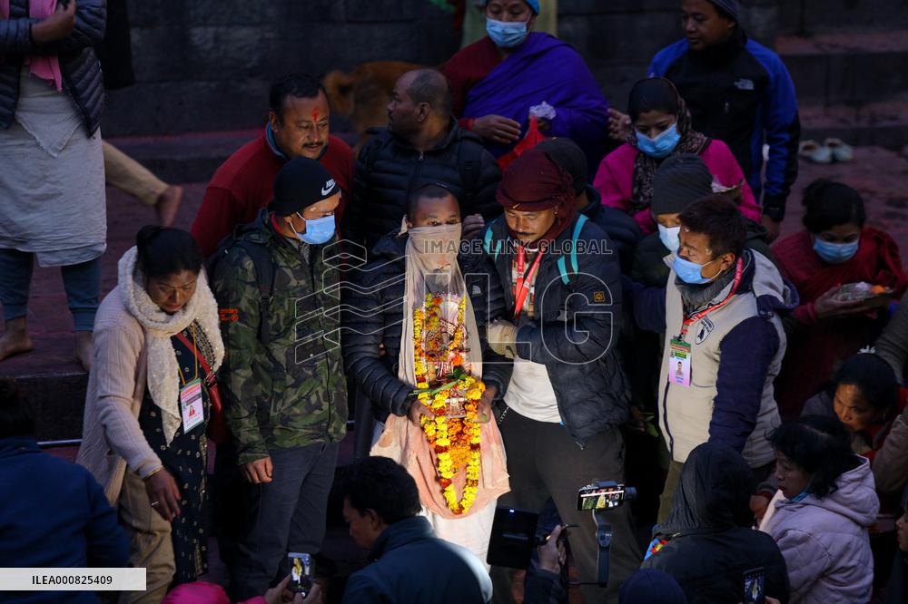 A month long Shree Swasthani festival in Kathmandu, Nepal
