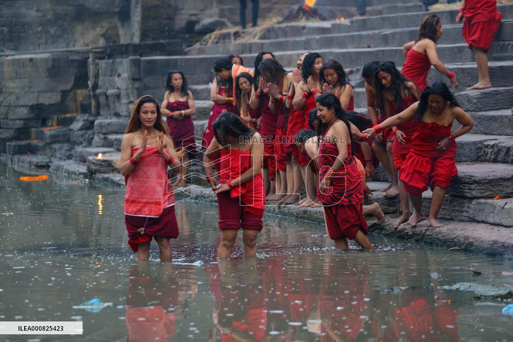 A month long Shree Swasthani festival in Kathmandu, Nepal