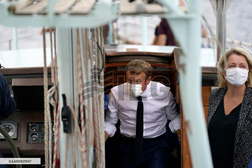 President Macron Heads To The Calanques National Park - Marseille