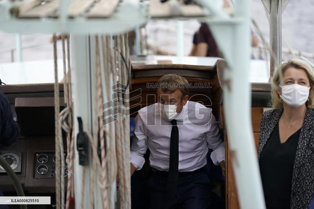 President Macron Heads To The Calanques National Park - Marseille