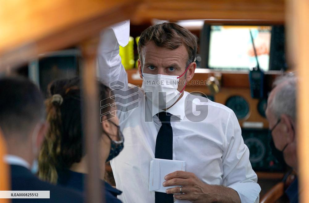 President Macron Heads To The Calanques National Park - Marseille