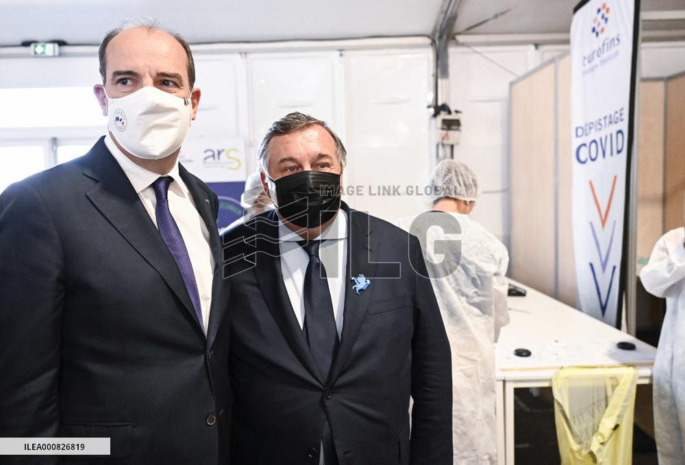 Jean Castex Visits The Global Industrie Fair At Eurexpo - Lyon